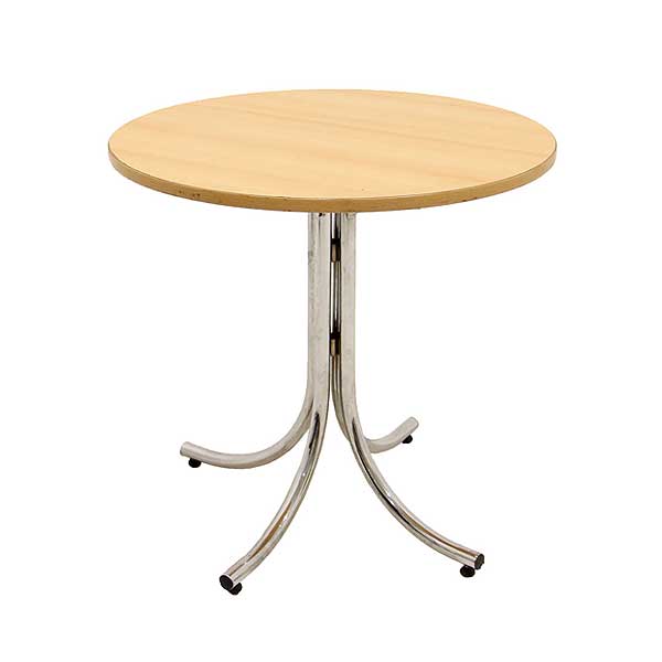 Round Beech Folding Cafe Table