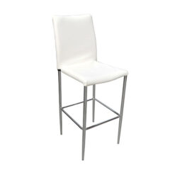 stool white faux leather