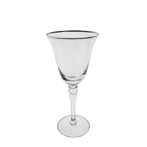 Silver Rimmed Wine Glass 7oz