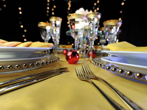 gold beaded glass plate hire