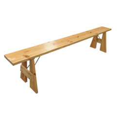 rustic wooden bench
