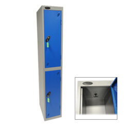 blue & grey 2 door locker