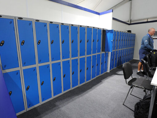blue and grey 2 door locker hire
