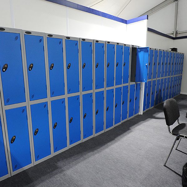 blue and grey 2 door locker hire